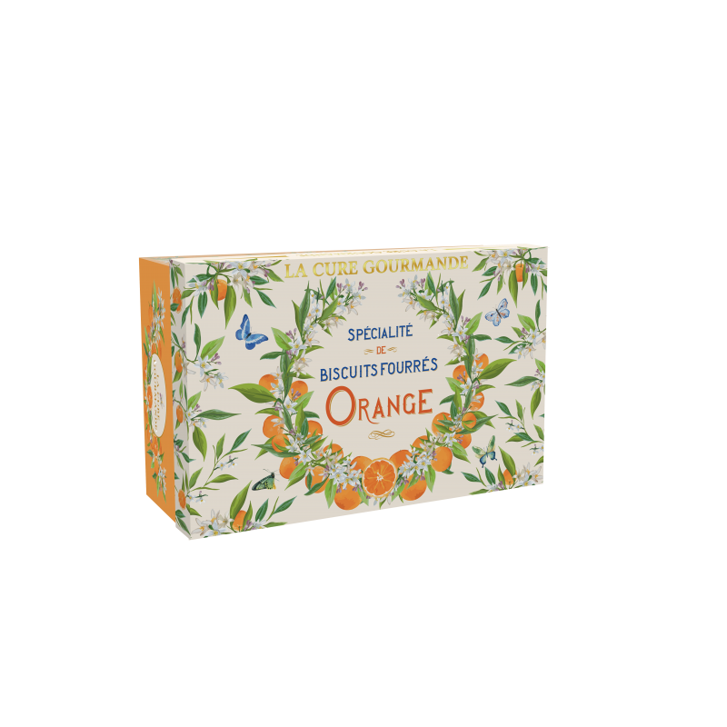 GE487- COFFRET DE BISCUITS FOURRES ORANGE (x15)