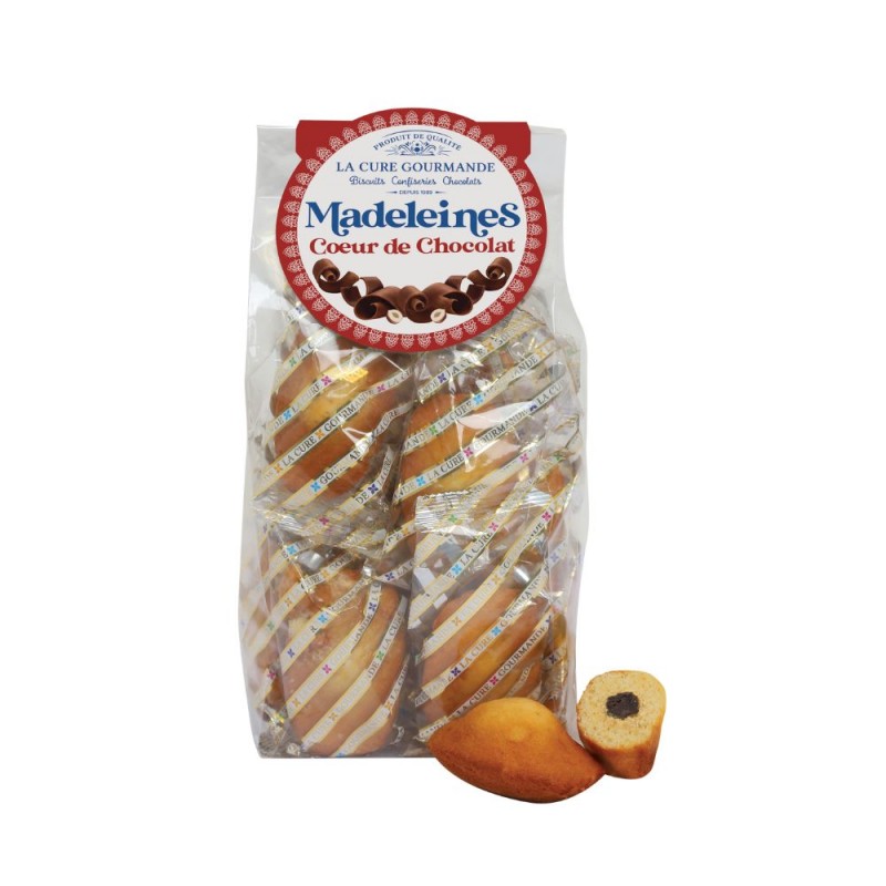 MVF118 - SACHET DE 10 MADELEINES COEUR CHOCOLAT (x15)