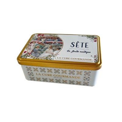 GE624 - BOITE METAL SETE BISCUITS FOURRES AU CHOCOLAT (x10)