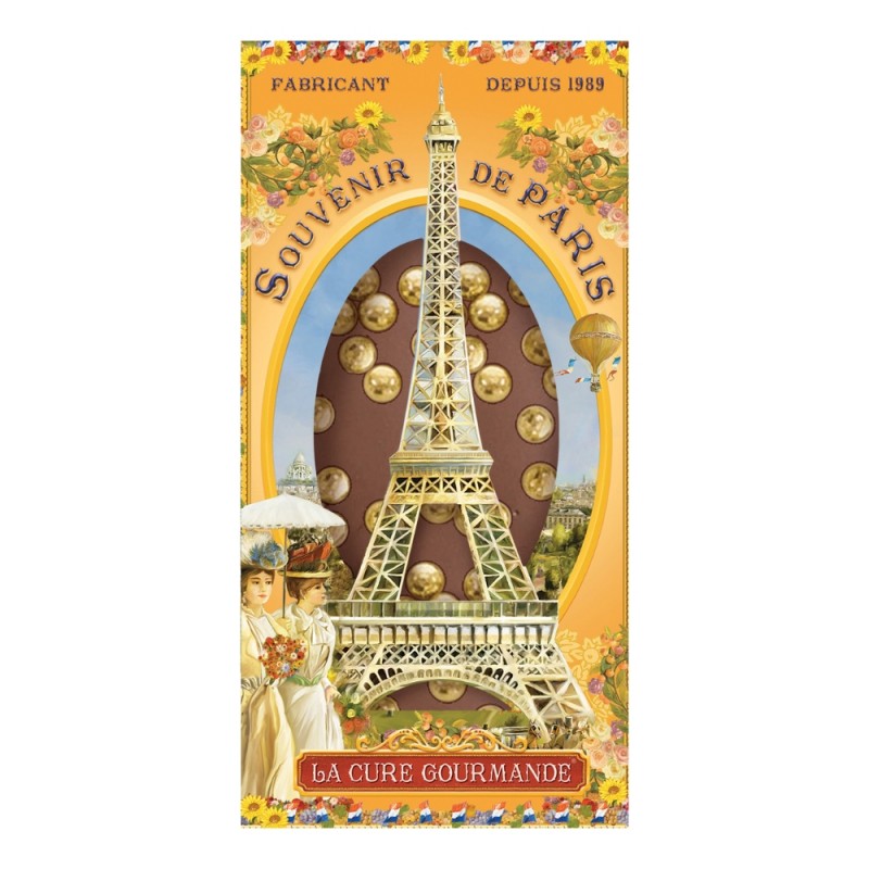 PE800 - TABLETTE DE CHOCOLAT PARIS AU LAIT ET DRAGEES (x30)