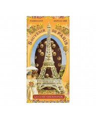 PE829 - TABLETTE DE CHOCOLAT PARIS NOIR ET DRAGEES (x25)