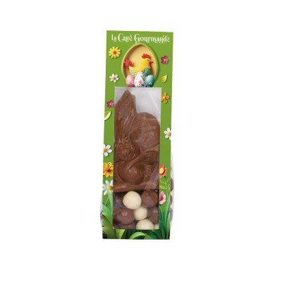 PE668 - LAPIN EN CHOCOLAT ET BISCUITS CROUSTILLANTS ENROBES DE CHOCOLAT (x36)